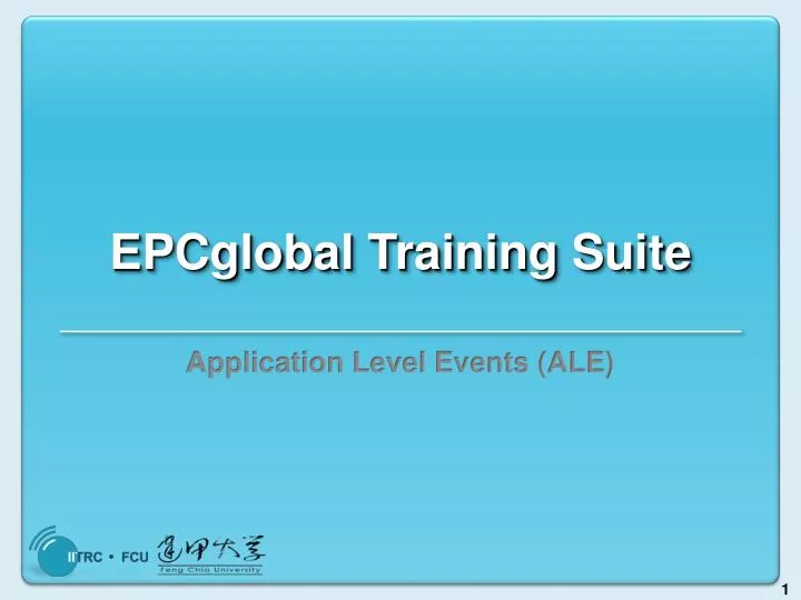 epcglobal training suite