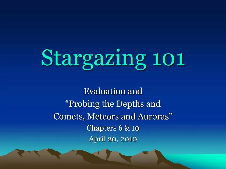 stargazing 101