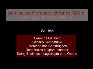 an lise de mercado oriente m dio