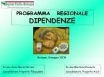 PROGRAMMA REGIONALE DIPENDENZE - slide 1