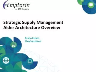 Strategic Supply Management Alder Architecture Overview