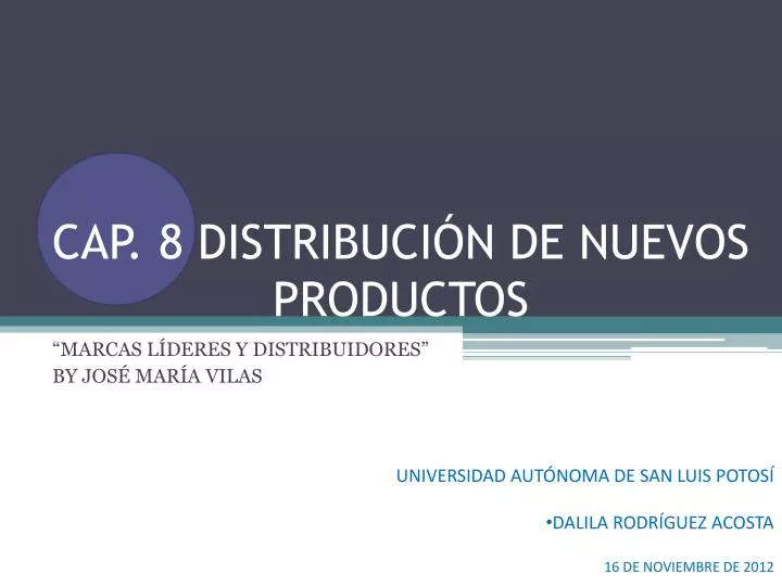 cap 8 distribuci n de nuevos productos