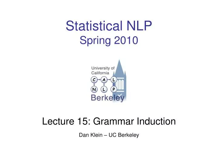 statistical nlp spring 2010