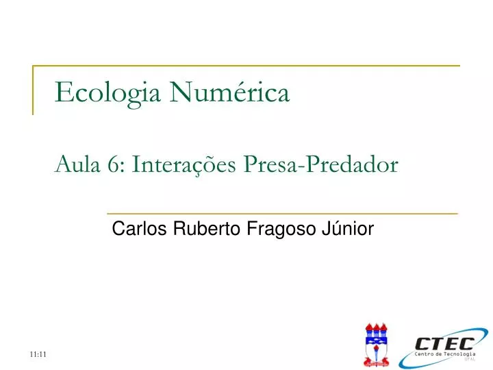 ecologia num rica aula 6 intera es presa predador