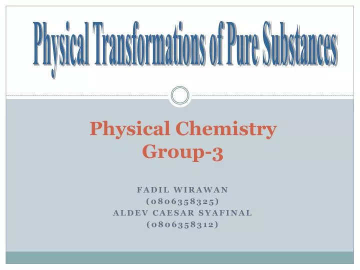 physical chemistry group 3