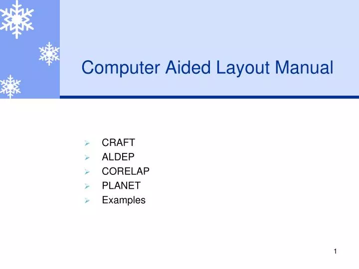 computer aided layout manual
