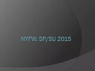 NYFW: Sp/Su 2015