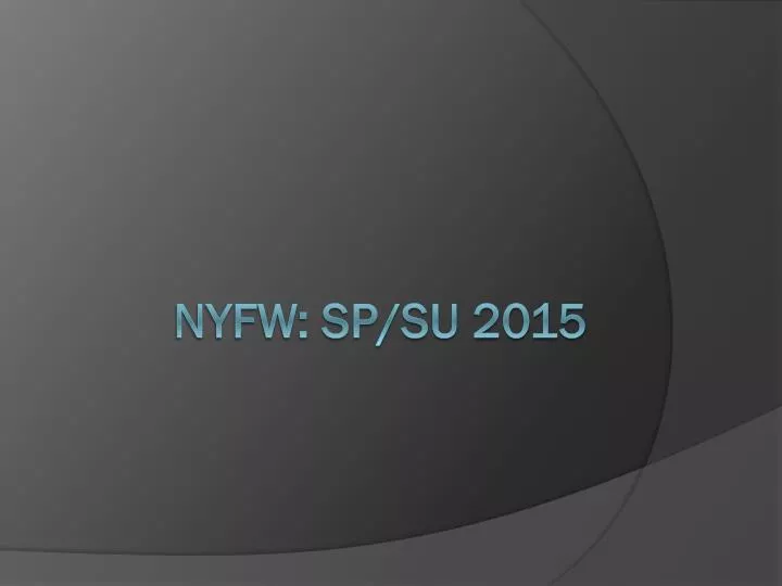 nyfw sp su 2015
