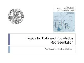 Logics for Data and Knowledge Representation