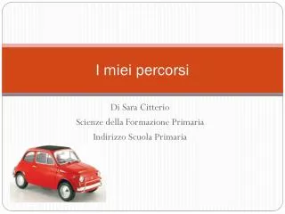 i miei percorsi