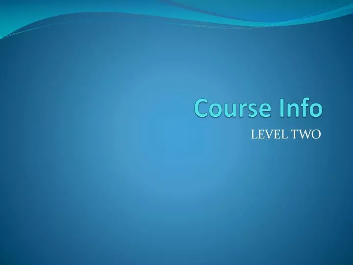 course info