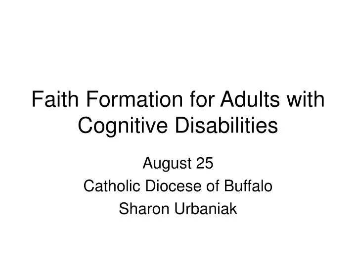 faith formation for adults with cognitive disabilities
