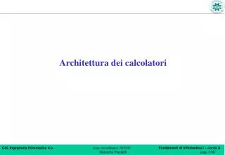 architettura dei calcolatori