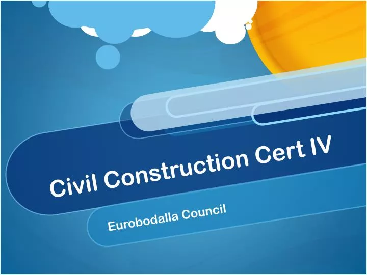civil construction cert iv