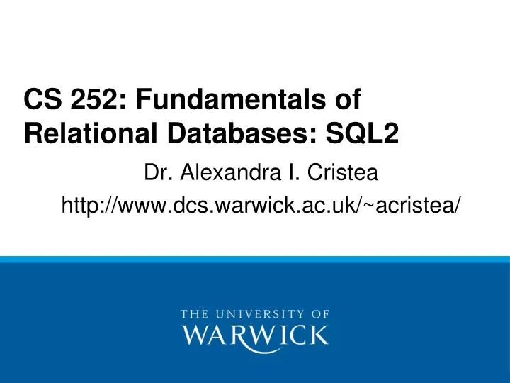 cs 252 fundamentals of relational databases sql2