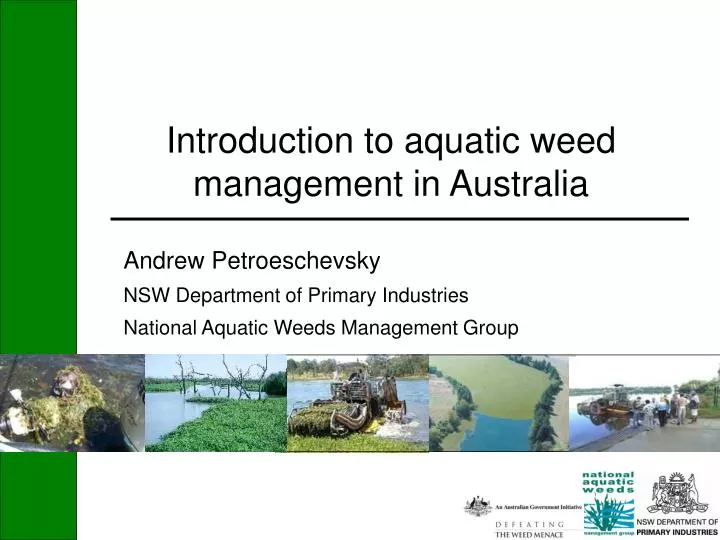 introduction to aquatic weed management in australia
