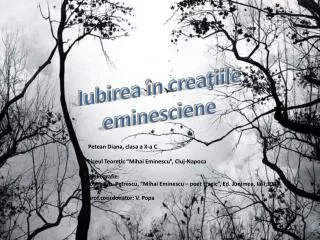 iubirea n crea iile eminesciene