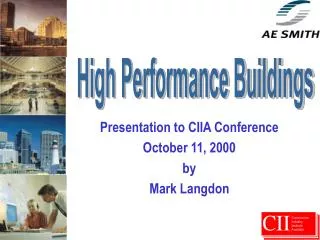 Presentation to CIIA Conference October 11, 2000 by Mark Langdon