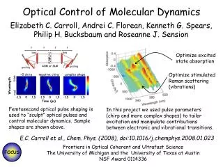 Optical Control of Molecular Dynamics