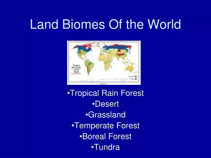 land biomes of the world