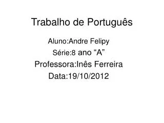 trabalho de portugu s