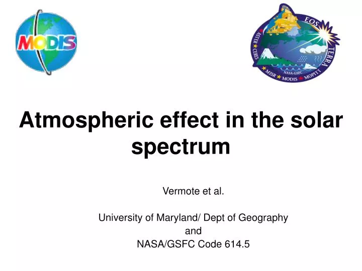 atmospheric effect in the solar spectrum