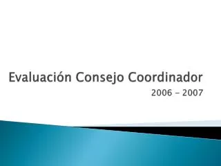 evaluaci n consejo coordinador