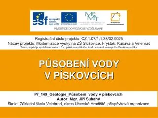 p soben vody v p skovc ch