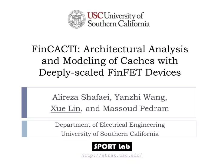 fincacti architectural analysis and modeling of caches with deeply scaled finfet devices