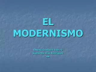 el modernismo