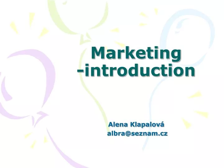 marketing introduction