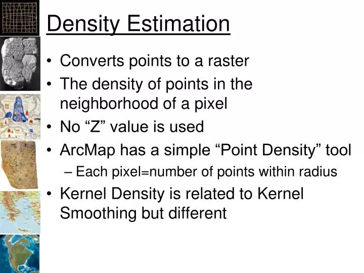 density estimation