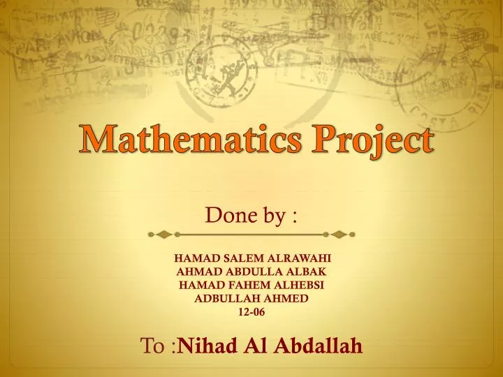 mathematics project