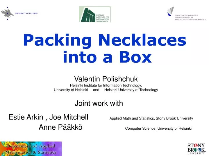 packing necklaces into a box