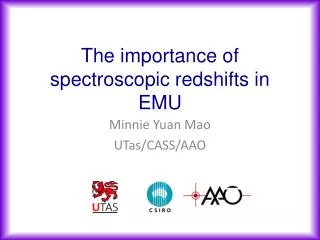 the importance of spectroscopic redshifts in emu