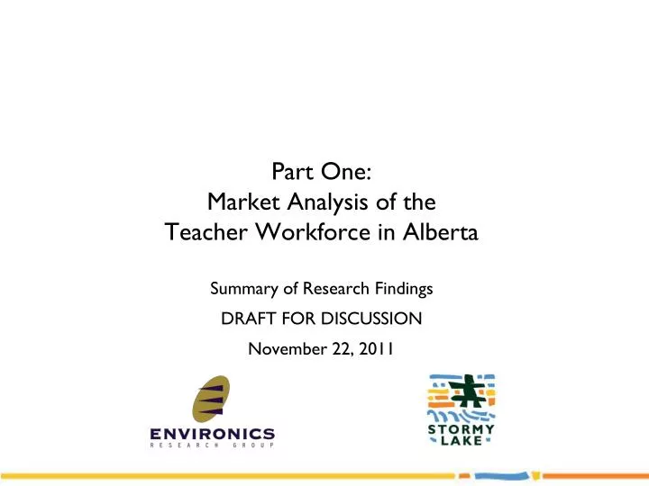 part one market analysis of the teacher workforce in alberta