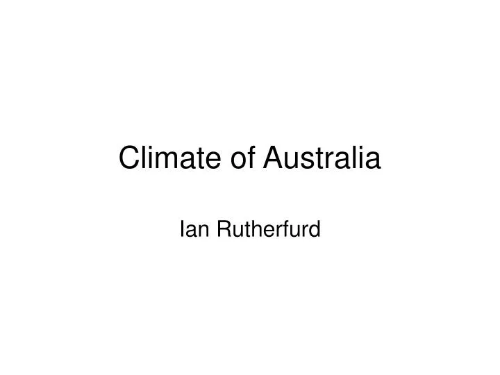climate of australia