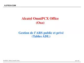 alcatel omnipcx office oxo