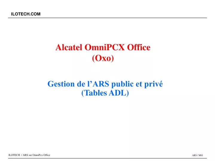alcatel omnipcx office oxo