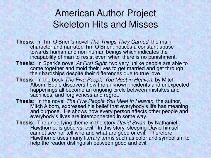 american author project skeleton hits and misses