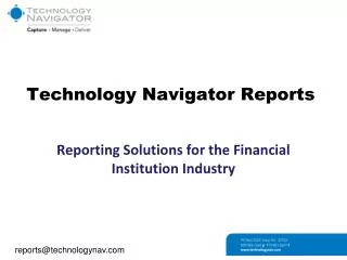 Technology Navigator Reports