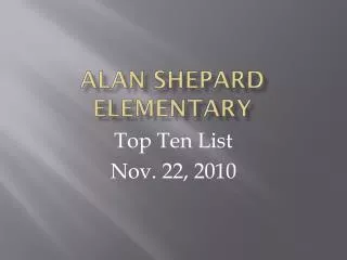 Alan Shepard Elementary
