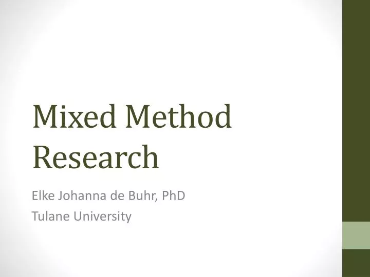 mixed method research