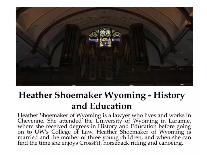 heather shoemaker wyoming history and education