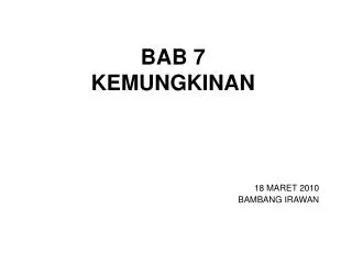 bab 7 kemungkinan