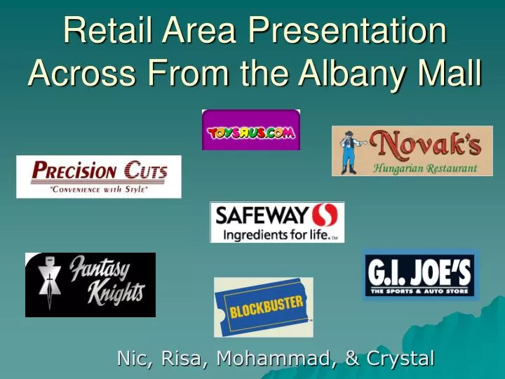 retail area presentation across from the albany mall