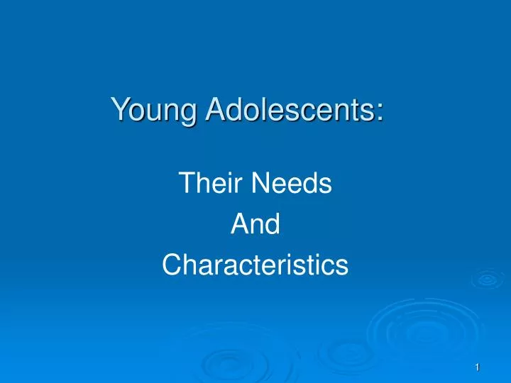 young adolescents