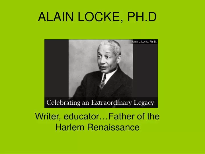 alain locke ph d