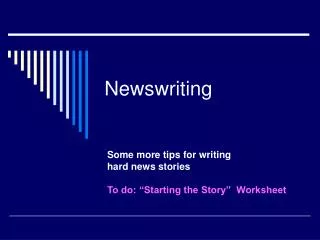 Newswriting