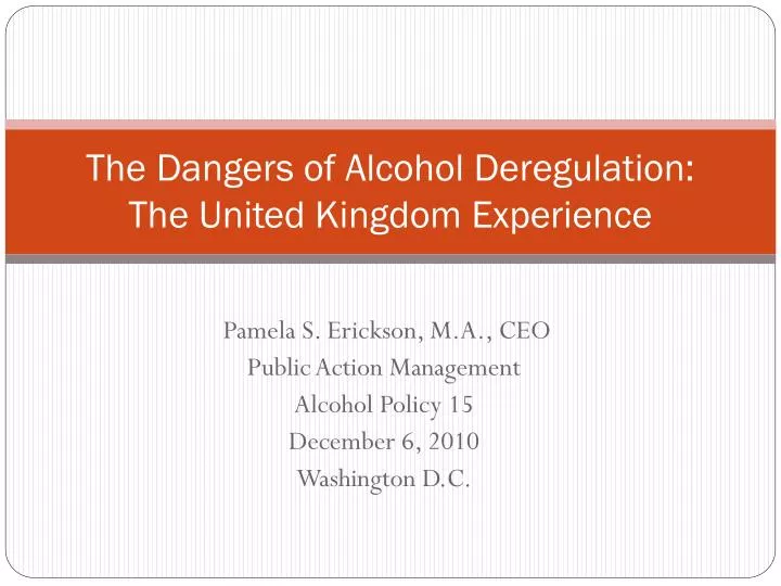 the dangers of alcohol deregulation the united kingdom experience